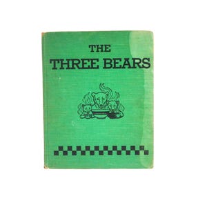 Vintage Three Bears Book with Illustrations / Antique Book Decor