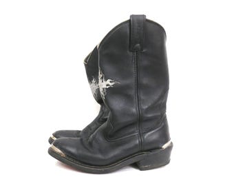90’s Vintage Harley-Davidson Women’s Biker Boots with Custom Chain RARE Vintage 90s Women main image 2