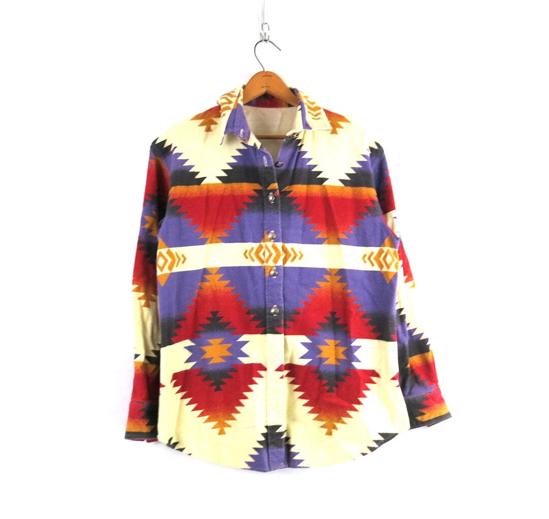 Western Turquoise Art Contrast Color Hoodie