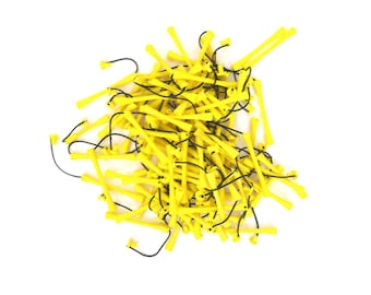 Vintage krulspelden gele plastic permanentstaaf krulspelden schoonheidssalon permanent kit retro krulspelden salon decor kosmetiek