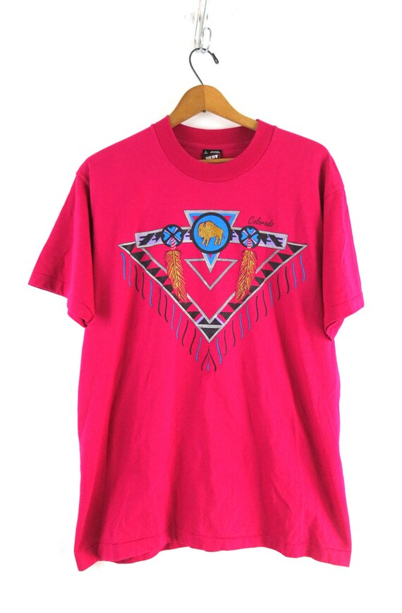 Vintage Pink COLORADO Tshirt novelty shirt 1990s … - image 4
