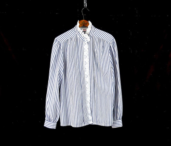 Vintage Striped Shirt Blue \u0026 White 