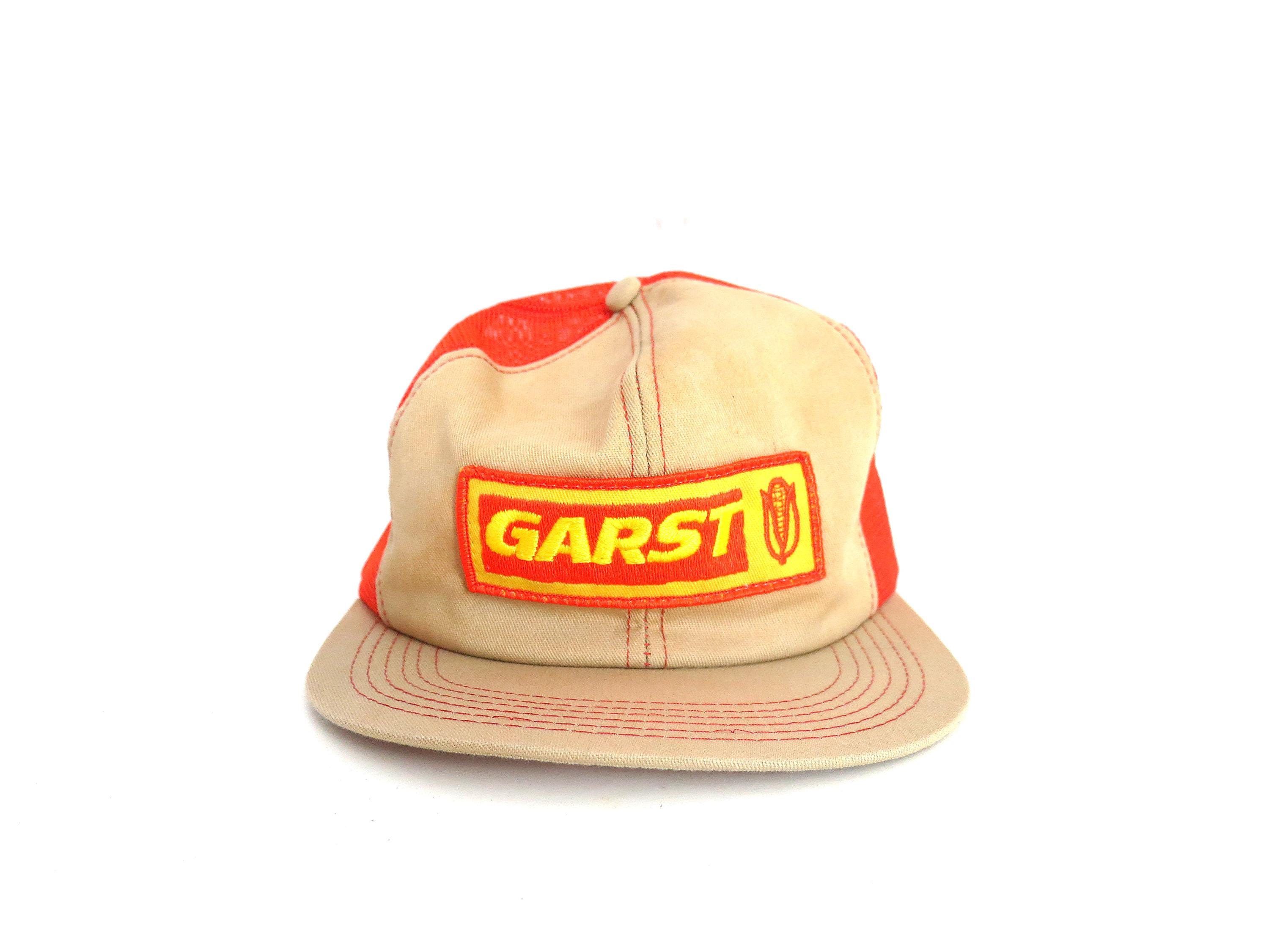 Vintage Garst Seed Patch Trucker Hat Orange Mesh Farmer Hat Vintage Garst Seed Patch Trucker Hat Orange Mesh Farmer Hat
