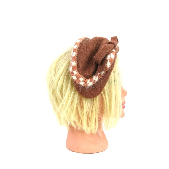 Vintage Headband Hat with Bow Women's Mid Century… - image 3