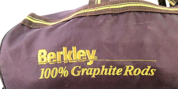 Vintage Berkley Fishing Poles Gym Bag Fishing Sports Duffel Bag