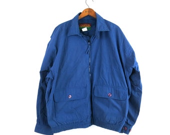 90s Vintage Oakton Jacket | Baggy Blue Coat with big Pockets | Men's Size XL / maq