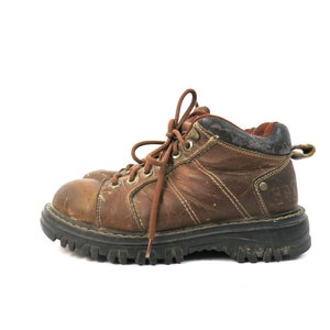 Brown GBX Boots Vintage Leather Grunge Hiking Boots Chunky  display picture 3