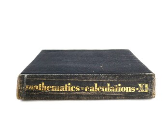 Antikes Audels New Electric Library Buch Mathematik und Berechnungen für Mechanik mit illustrierten Diagrammen XI – Schwarzes Kunstlederbuch 1943