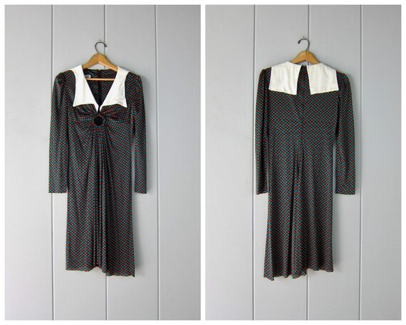 Retro Plaid Dress 1970s Corky Craig of California