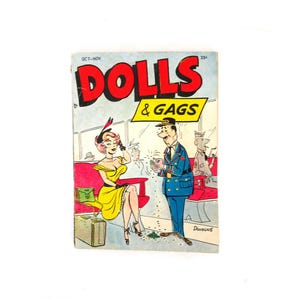 Vintage Dolls and Gags Comic Book Funny Adult Humor Cartoon Magazine / 1956