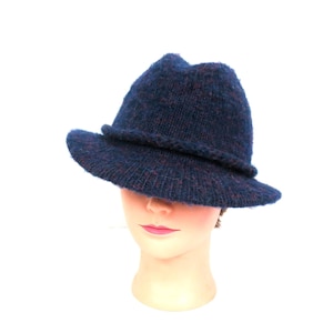 Vintage Blue Purple Fedora: Women's Winter Hat