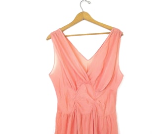 Jaren 60 Vintage Peachy Pink Slip Munsingwear Lingerie Nachtjapon Nylon Lingerie Nachtkleding Jurk Damesmaat 36