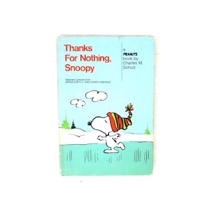 Vintage 1975 Thanks for Nothing Snoopy, Charlie Brown Weekly Reader hard back book