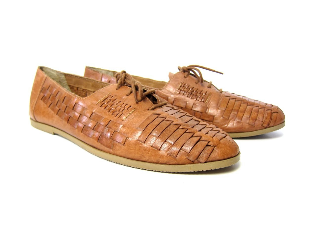Vintage Brown Leather Huaraches. Mens 