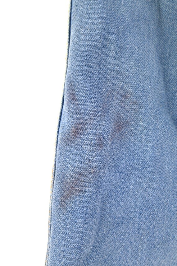 Vintage 1970s Blue Jeans Faded Denim Jeans Distre… - image 6