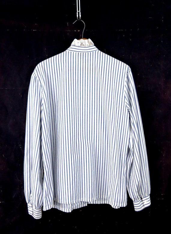 Vintage Striped Shirt Blue \u0026 White 