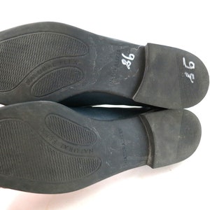 Dark Blue Leather Shoes 90s Vintage Preppy Loafers Moccasin - Etsy