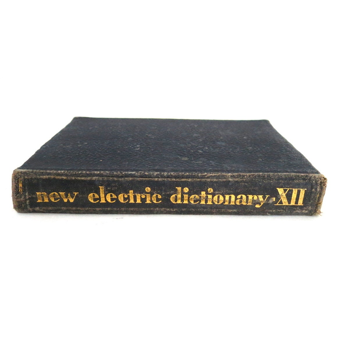 1940s Antique Audels New Electric Library Book Dictionary XII - Black Leatherette Book 1944