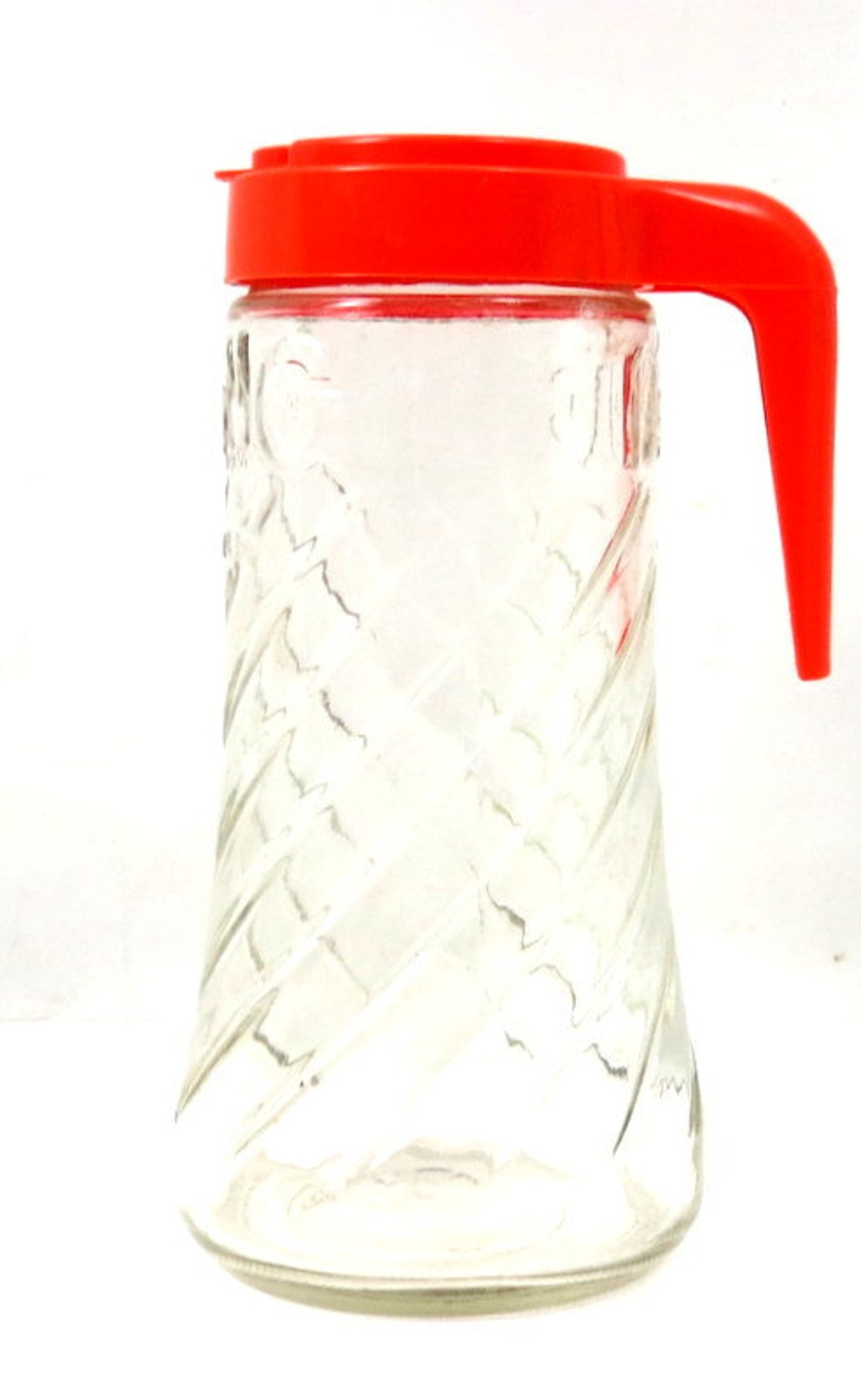 Tang Juice jar Orange Lid Glass Juice Pitcher Vintage Drink Etsy