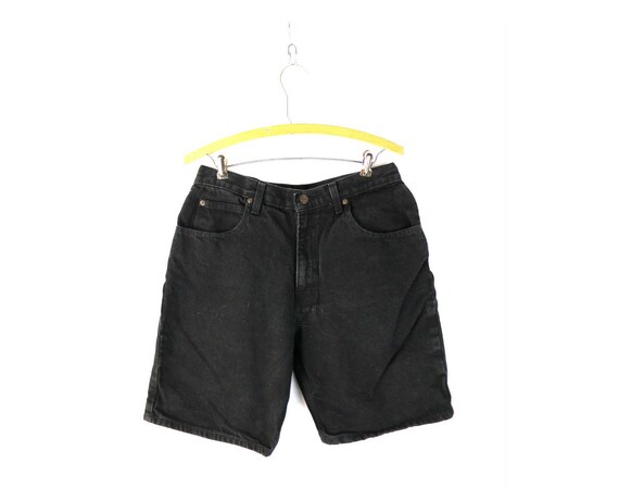 Black Denim Shorts 90s Vintage Jean 