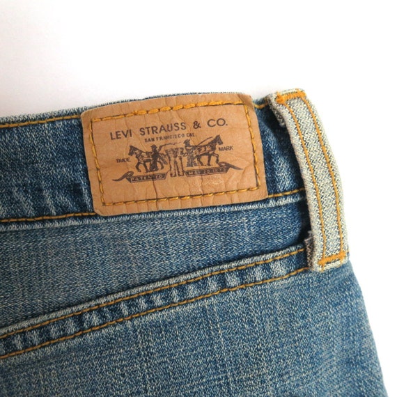 Vintage Levi's Jean Skirt | 00s Button Fly Mini J… - image 5