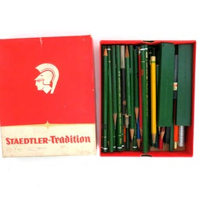 Vintage Staedtler Tradition Box Full of Pencils & Lead Faber Castell Lot, etc