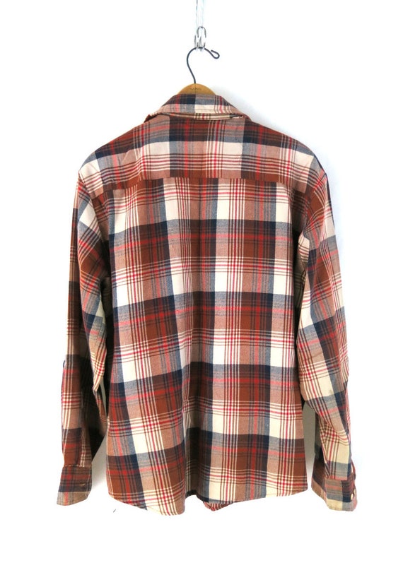 Vintage Brown Plaid Flannel Shirt Urban 
