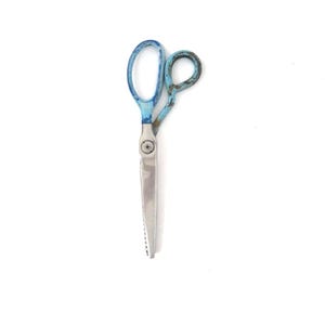Tijeras de zigzag Metroloy vintage con mango azul