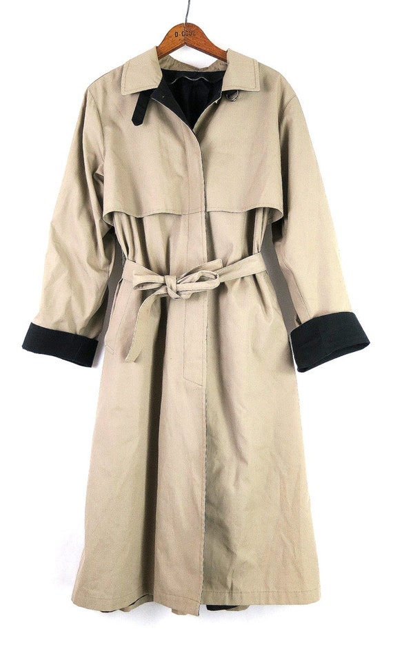 80s London Fog Trench Coat Modern Rain Jacket But… - image 5