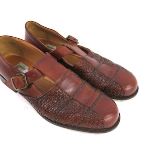 Vintage Brown Leather Men&#39;s Sandals: Cable & Co. Moccasins, Size 11.5