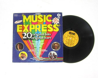 K-Tel's Music Express Original Hits Vinyl Record Album 12 Inch LP Vintage Record Album