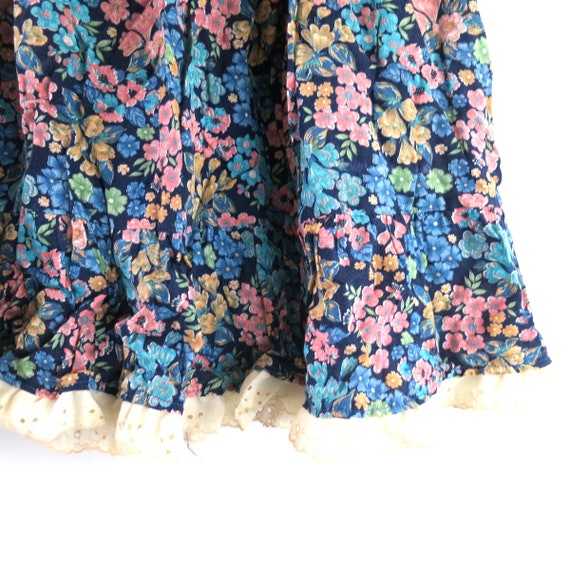 Floral Peasant Skirt High Waist Flower Pattern Sk… - image 3