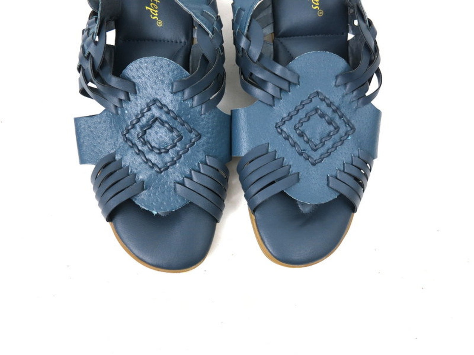 huarache peep toe flat