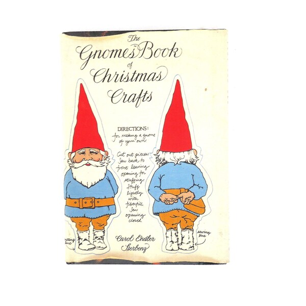 Vintage 1980 The Gnome Book of Christmas Crafts Book by Carol Sterbenz