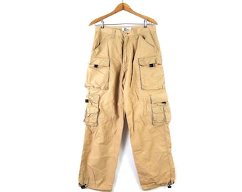 Pantalon cargo kaki | Pantalon de parachute vintage Arizona / Taille 32