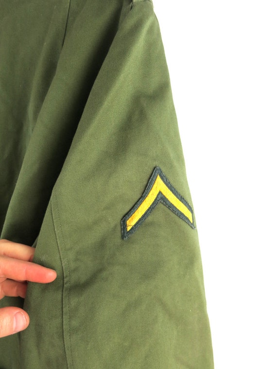 Green Army Trench Coat Military Issue Overcoat wi… - image 9