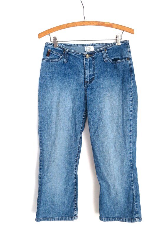 Jeans Capri MUDD vintage anni '90, pantaloni estivi a vita media