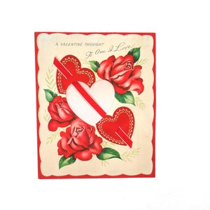 Pour les Fêtes, carte vintage pour la Saint-Valentin, milieu du siècle