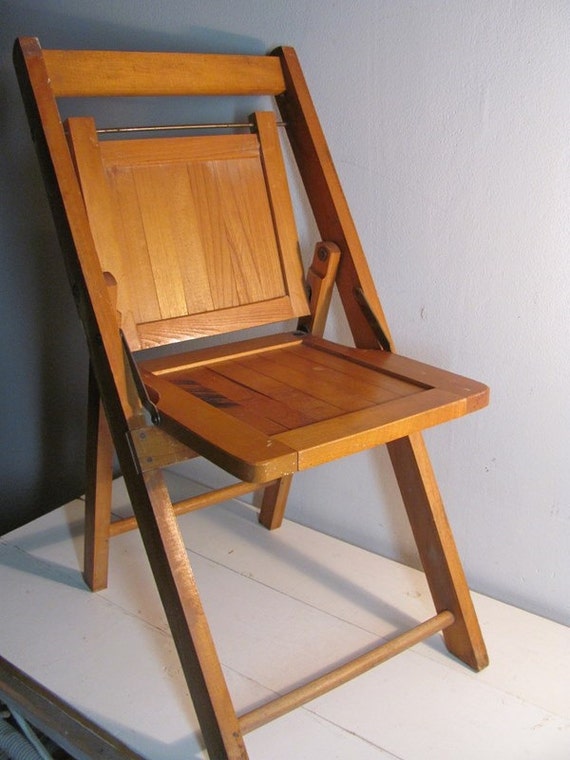 Antique Wooden Folding Chair for a Child Etsy
