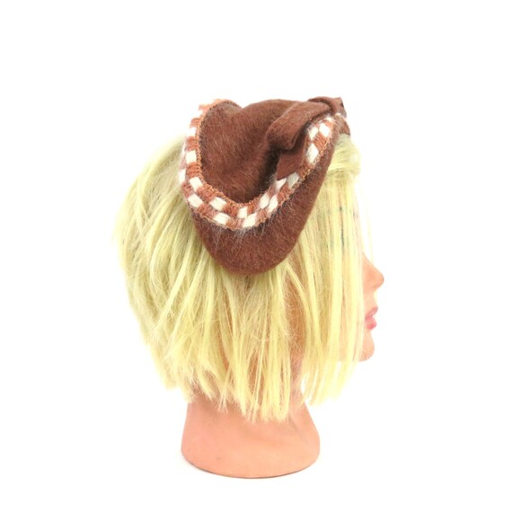 Vintage Headband Hat with Bow Women's Mid Century… - image 4