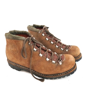 Vintage LOWA Boots Brown Suede Leather 