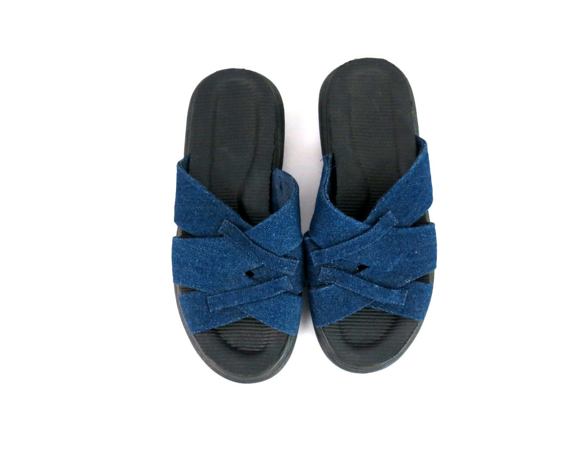 Monnalisa - Girls Blue Denim & Diamanté Sandals | Childrensalon