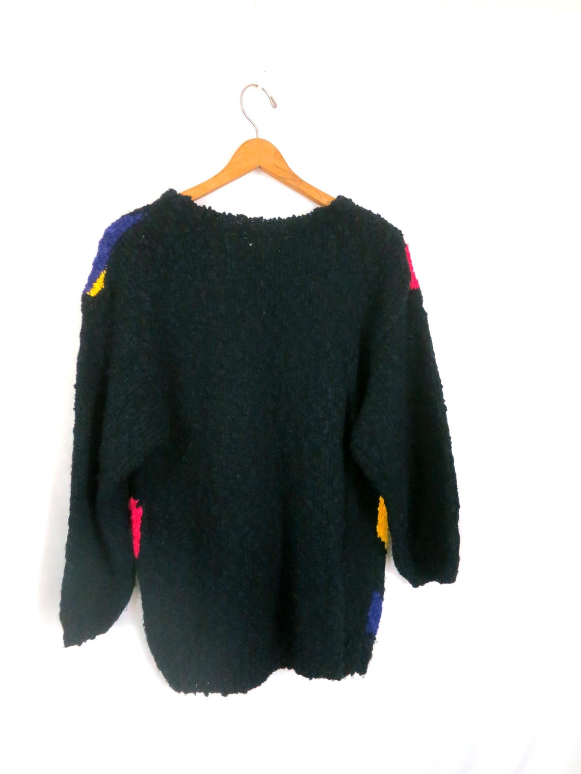 Vintage 90s Colorblock Sweater Retro 1990s Sweater Women's Sie Medium ...