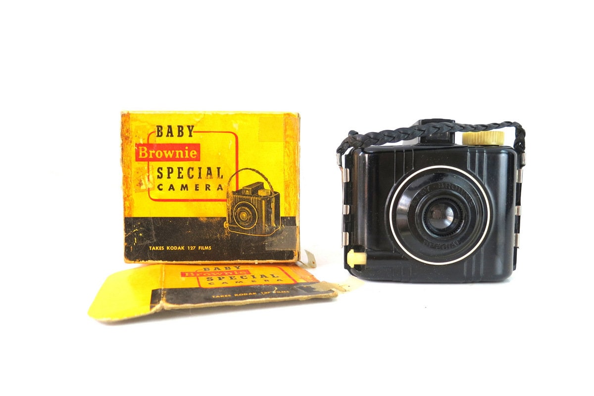 Vintage Kodak Baby Brownie Special Camera With Box Prop