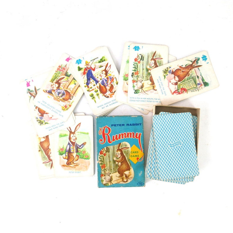 Peter Rabbit Rummy Card Game Vintage Peter Rabbit Rummy Card Game | Complete, in Box - Etsy