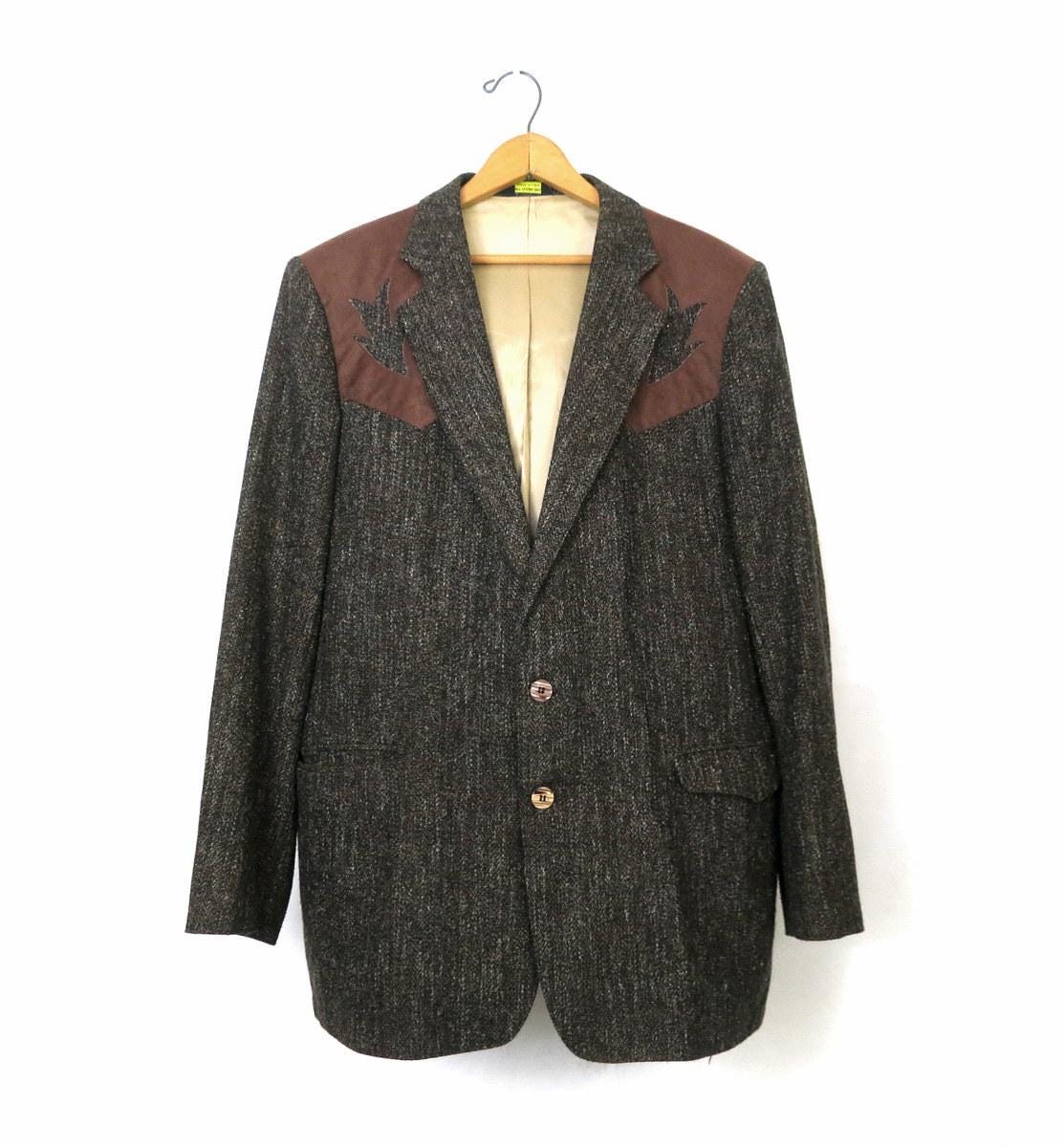 Cowboy Western Wool Blazer Jacket | Vintage Rockabilly Sport