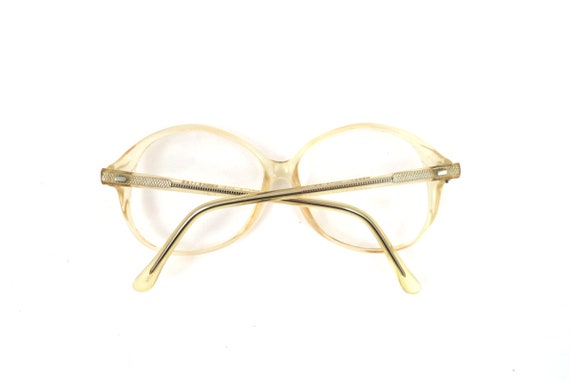 Vintage 70s Eye Glasses Clear Plastic Frames Eyeg… - image 2