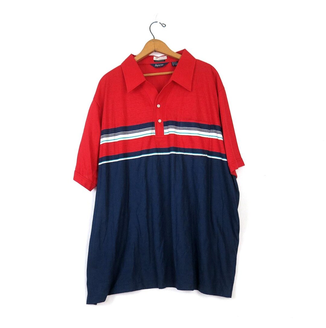 Vintage Red Arrow Tournament Polo Tee Shirt 90s Pointy