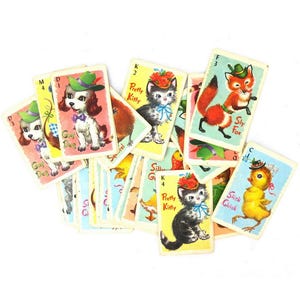 jeu de cartes rami WHITMAN vintage | Cartes à jouer des années 50