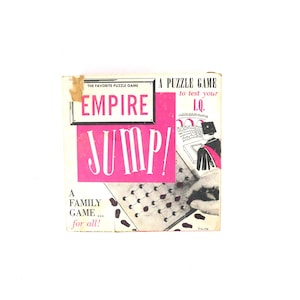 1950s Empire Jump Solitaire Game – Vintage Family Puzzle Board Game